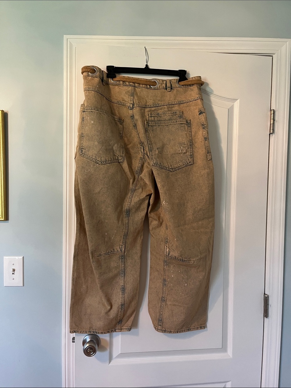 We the Free People Moxie Barrel Jeans Cowboy Sz 12R/31R EUC - Picture 6 of 6
